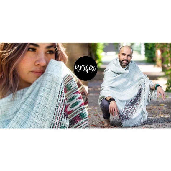 Meditation Shawl Or Blanket, Exotic Shawl/wrap, Oversize Scarf Or Stole.👋 - Picture 4 of 9